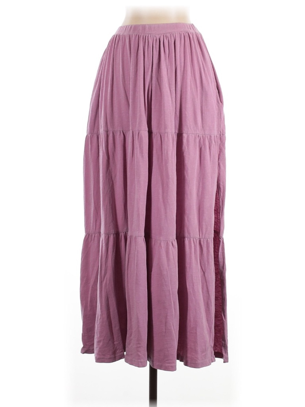 Sundry Tiered Maxi Skirt in Dusty Rose Pink